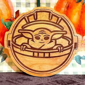 Disney Star Wars Mandalorian wooden serving board
